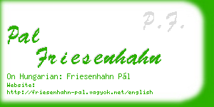 pal friesenhahn business card